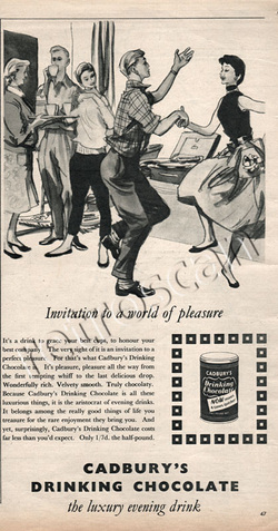 1955 Cadbury's Drinking Chocolate  vintage ad