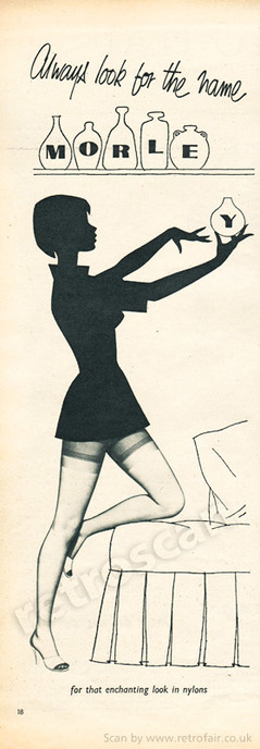 1958 Morley Stocking - unframed vintage ad