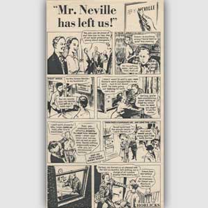1954 Horlicks comic strip - vintage ad