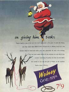 1954 Wolsey Grip-Tops Christmas Special Vintage Ad