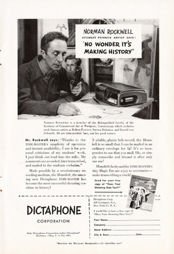 1950 Dictaphone (Norman Rockwell) - unframed vintage ad