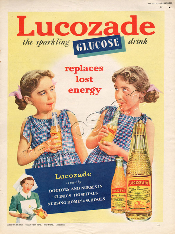 1953 Lucozade vintage ad