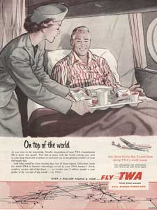 1953 TWA Air Travel - vintage