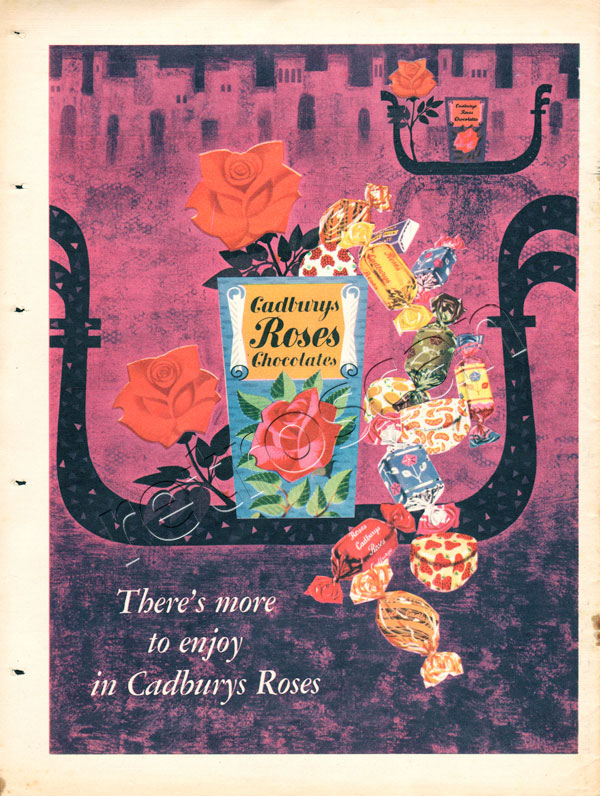 1959 Cadbury's Roses - unframed vintage ad