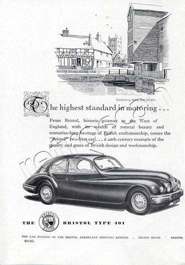 vintage Bristol Type 401 ad