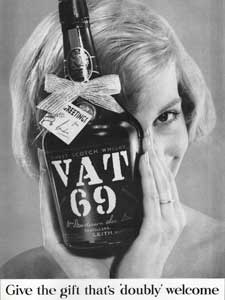 1960  VAT 69 Whisky - vintage ad