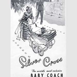 1950 Silver Cross Prams - Vintage Ad