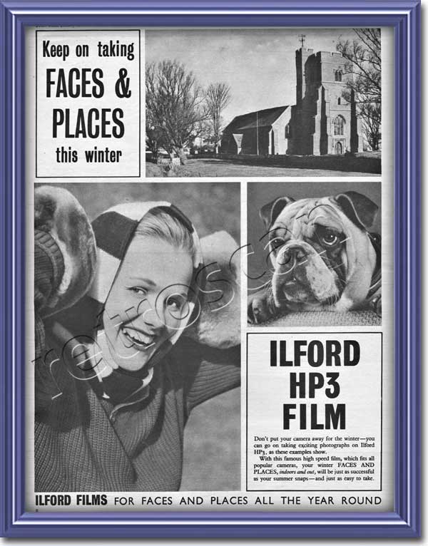 retro 1955 Ilford Films advert