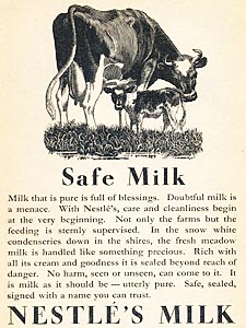 vintage Nestlé's milk advert