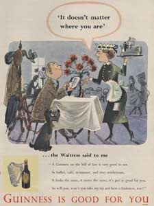 1953 Guinness Is Good Fro You Waitress - Vintage Ad 