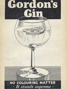 1936 Gordon's Gin Glass Vintage Ad