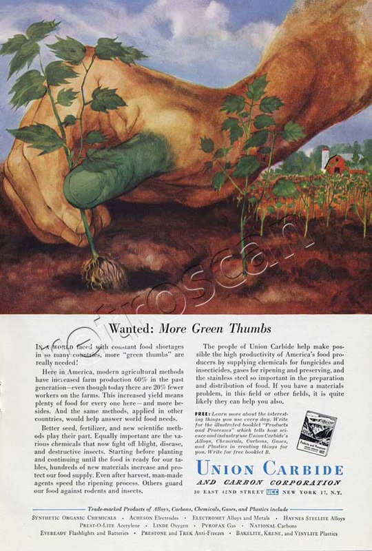1951 Union Carbide Green Fingers 