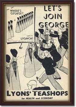 1936 Lyons' Teashops  advert