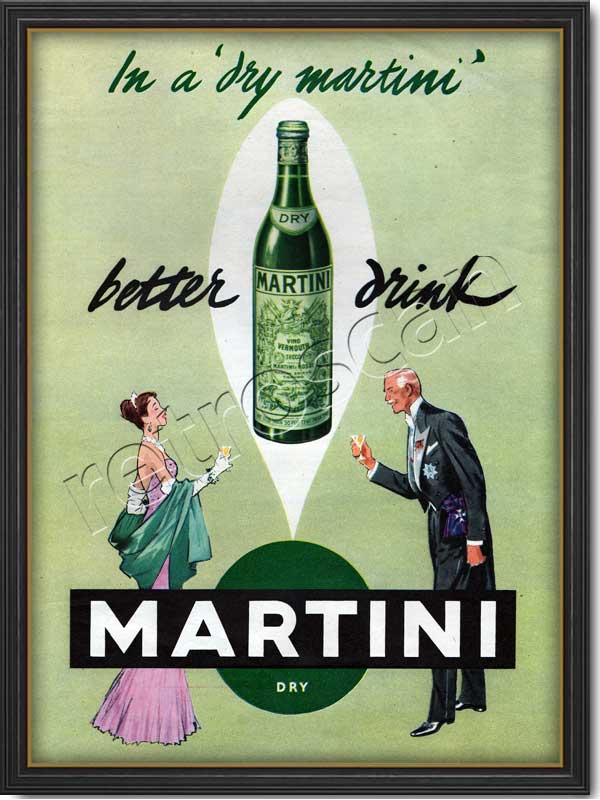1955 vintage Dry Martini advert