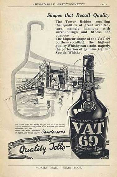 1935 VAT 69 vintage ad
