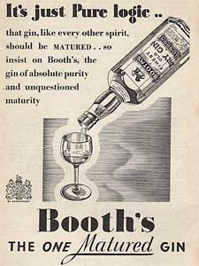1937 Booth's Gin - vintage ad