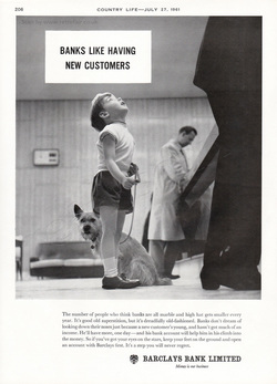1961 Barclays Bank - unframed vintage ad