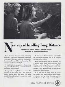 1951 Bell Telephone Exchange - vintage ad