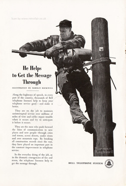 1949 Bell Telephone System - unframed vintage ad