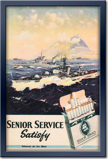 1955 Senior Service Cigarettes Navy ad