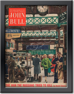 54 September John Bull Vintage Magazine Railway Station Concourse  - framed example