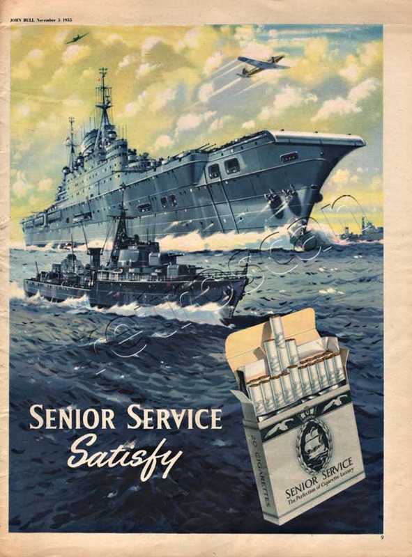 1955 Vintage Senior Service Cigarettes Ad
