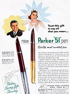 1952 Parker Pens Vintage Ad