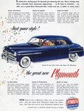 1949 Plymouth advert