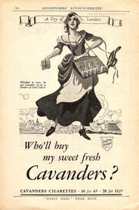 ​1936 Cavanders Cigarettes - unframed vintage ad