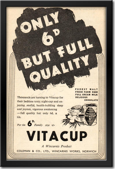  1936 Vitacup - framed preview retro