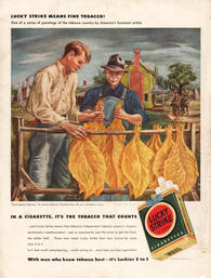 1942 Lucky Strike Cigarettes - unframed vintage ad
