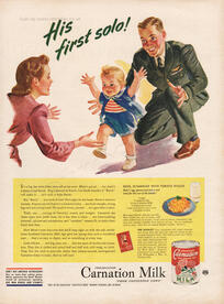 1944 Carnation Milk - unframed vintage ad