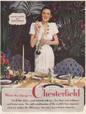 1944 Chesterfield  - vintage ad