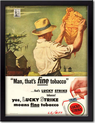 1944 Lucky Strike Cigarettes - framed preview retro