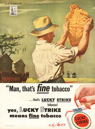 1944 Lucky Strike Cigarettes - unframed vintage ad