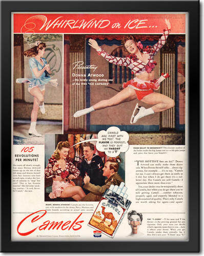 1945 Camels Cigarettes - framed preview retro