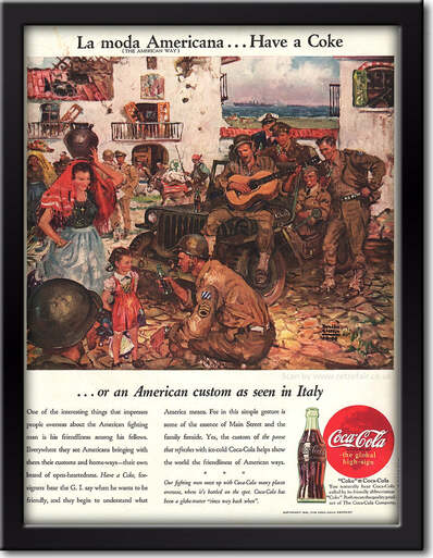  1945 Coca Cola - framed preview retro