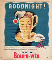 1949 Cadbury's Bourn-vita - unframed vintage ad