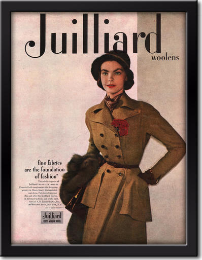 1949 Juilliard Woolens framed preview