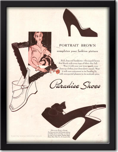 1949 Paradise Shoes framed preview