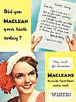 1951 Maclean Toothpaste