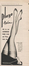 1953 Plaza Stockings  Vintage Ad
