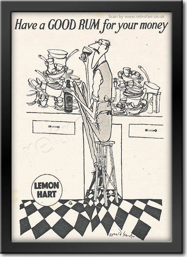 1953 Lemon Hart Rum - framed preview vintage ad
