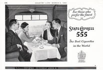 1953 State Express 555 Cigarettes - unframed vintage ad