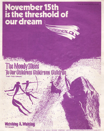 1969 Moody Blues  - unframed vintage ad