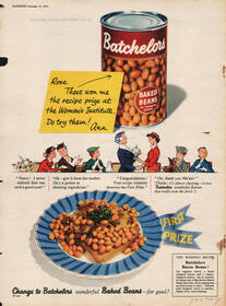 1954 retro Batchelors Baked Beans 