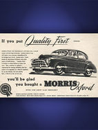 1954 Morris Oxford vintage magazine ad