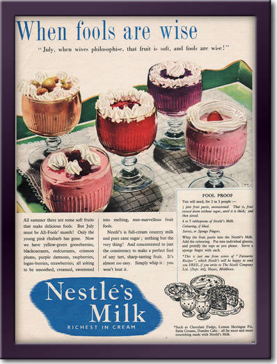  1954 Nestles Milk - framed preview retro