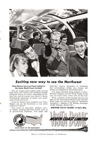 1954 Northern Pacific Railroad - unframed vintage ad