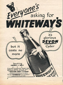 1954 Whiteway's Devon Cyder - unframed vintage ad